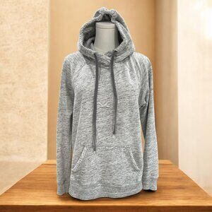 Hollister Gray Embroidered Hoodie L Cozy Soft Girl Casual Minimalist Lounge